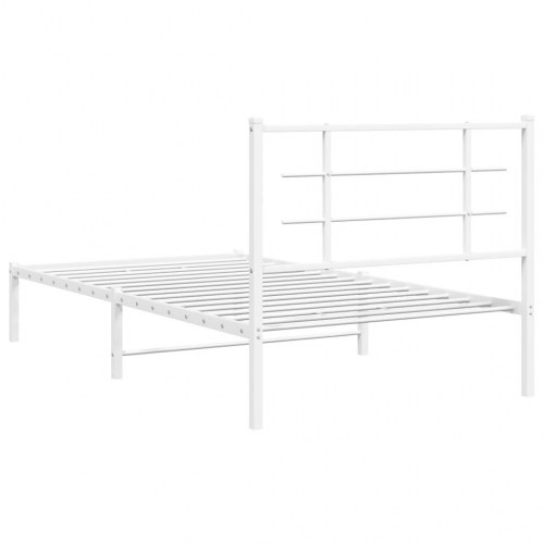 Sengeramme med sengegavl 100x190 cm - hvid