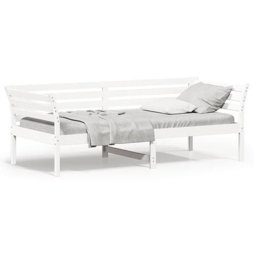 Daybed uden madras 80x200 cm massivt fyrretræ hvid