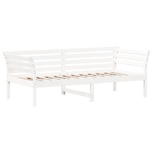 Daybed uden madras 80x200 cm massivt fyrretræ hvid