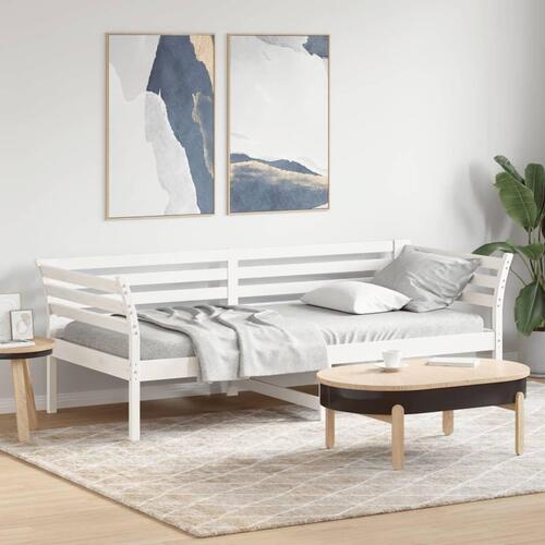 Daybed uden madras 80x200 cm massivt fyrretræ hvid