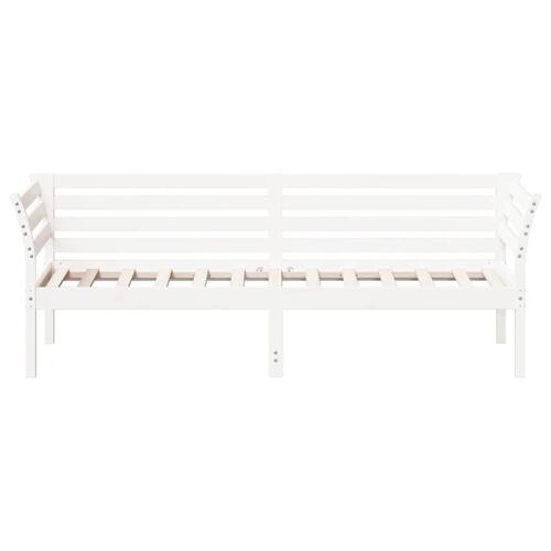Daybed uden madras 80x200 cm massivt fyrretræ hvid