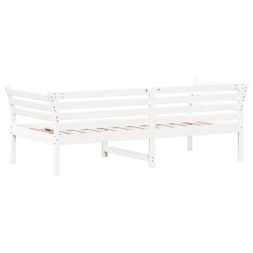Daybed uden madras 80x200 cm massivt fyrretræ hvid