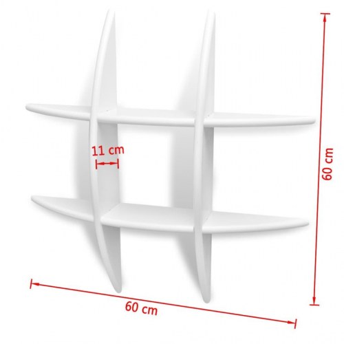 Væghylde MDF hvid