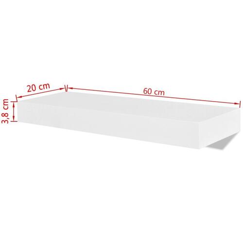 Væghylder 2 stk. MDF hvid