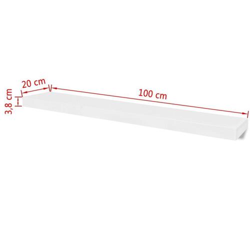 Væghylder 2 stk. MDF hvid