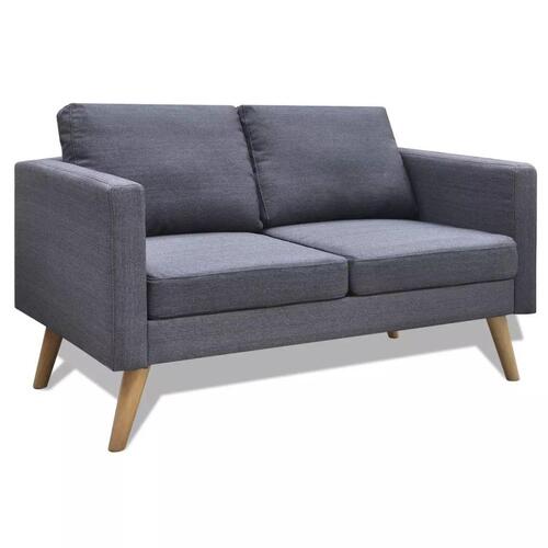 Sofa 2-pers. stof mørkegrå