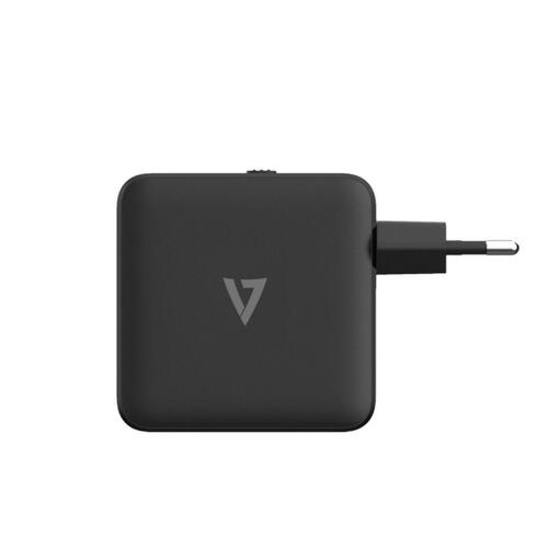 Bærbar oplader V7 ACUSBC65WGAN Sort