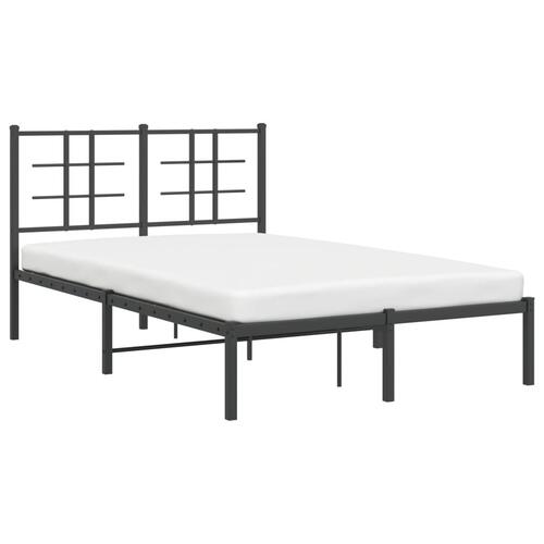 Sengeramme med sengegavl 120x190 cm metal sort