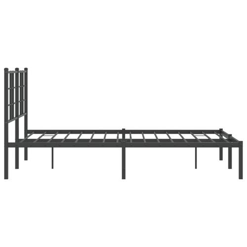Sengeramme med sengegavl 120x190 cm metal sort
