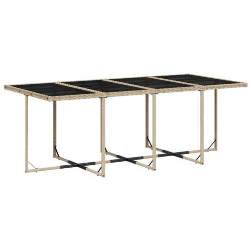 Spisebordssæt til haven 13 dele med hynder polyrattan beige