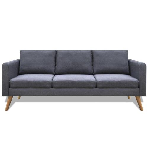 Sofa 3-pers. sofa stof mørkegrå