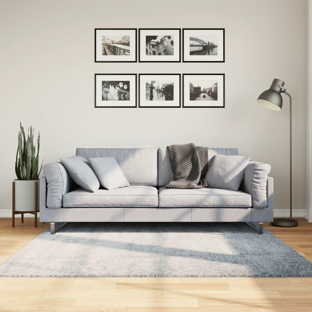 Shaggy gulvtæppe PAMPLONA 160x160 cm høj luv sort