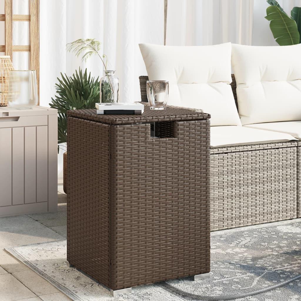 Gasflaskeskjuler 40x40x60 cm polyrattan brun