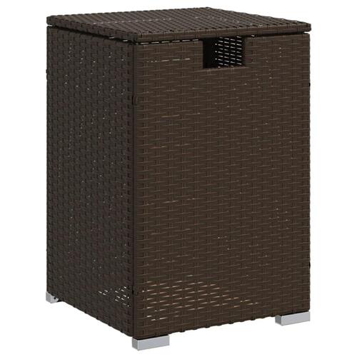 Gasflaskeskjuler 40x40x60 cm polyrattan brun