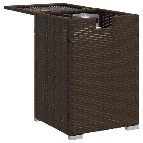 Gasflaskeskjuler 40x40x60 cm polyrattan brun