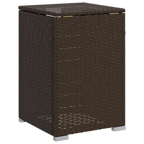 Gasflaskeskjuler 40x40x60 cm polyrattan brun