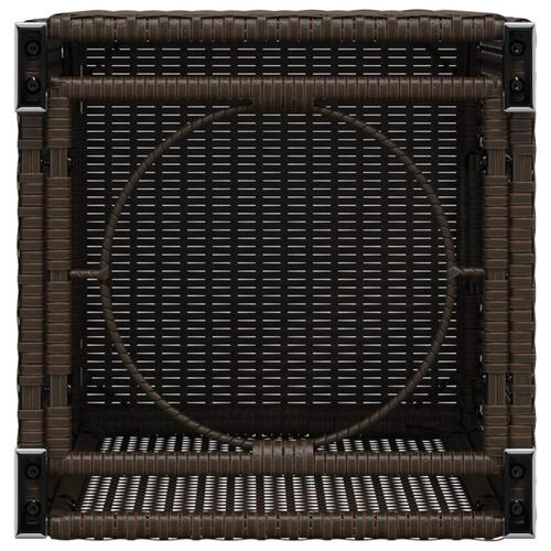 Gasflaskeskjuler 40x40x60 cm polyrattan brun