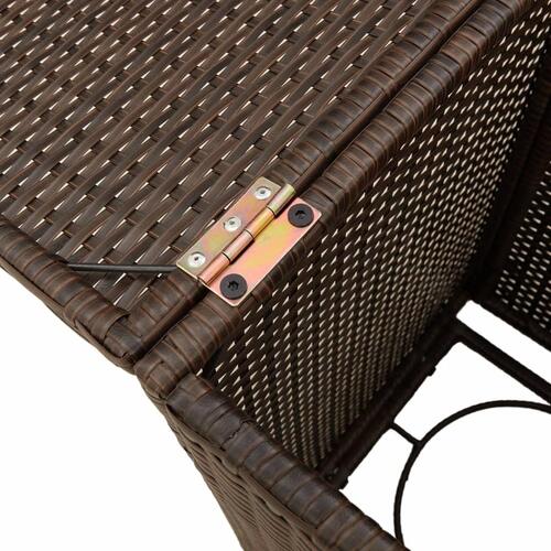Gasflaskeskjuler 40x40x60 cm polyrattan brun