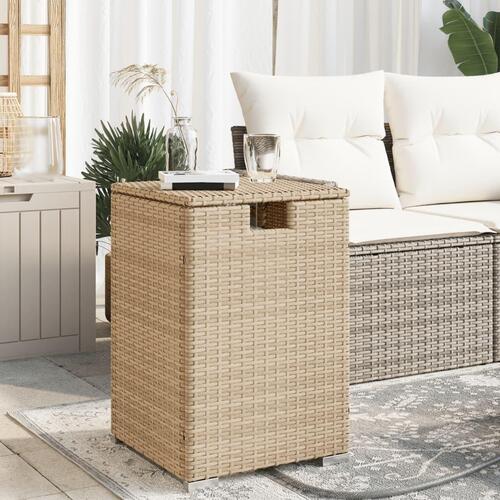 Gasflaskeskjuler 40x40x60 cm polyrattan beige