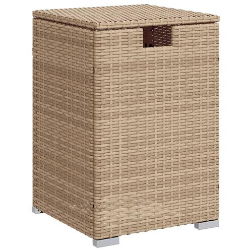Gasflaskeskjuler 40x40x60 cm polyrattan beige