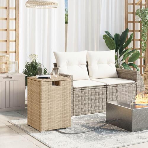 Gasflaskeskjuler 40x40x60 cm polyrattan beige
