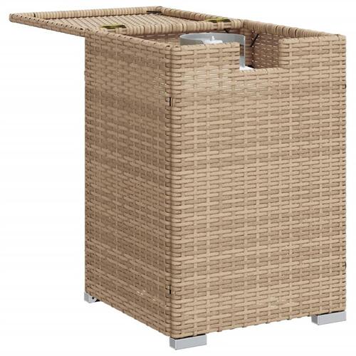 Gasflaskeskjuler 40x40x60 cm polyrattan beige