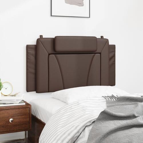 Gavlpude 100 cm kunstlæder brun