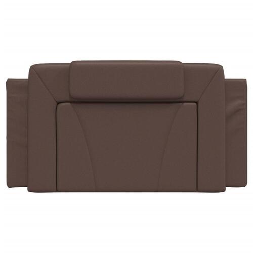 Gavlpude 100 cm kunstlæder brun