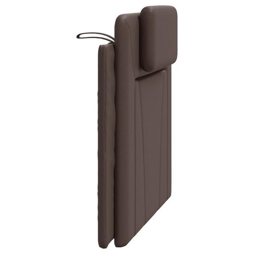 Gavlpude 100 cm kunstlæder brun