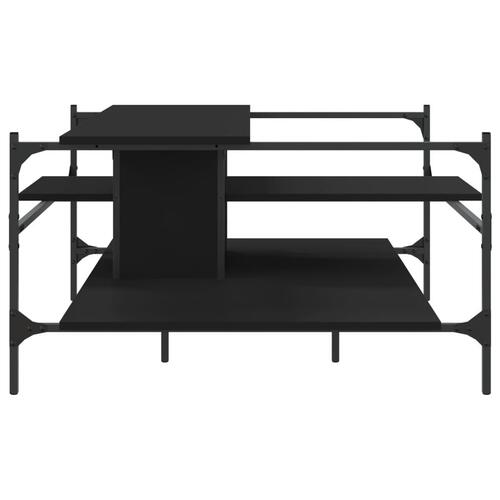 Sofabord 100x100x48,5 cm konstrueret træ sort