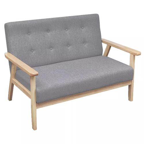 2-personers sofa stof lysegrå