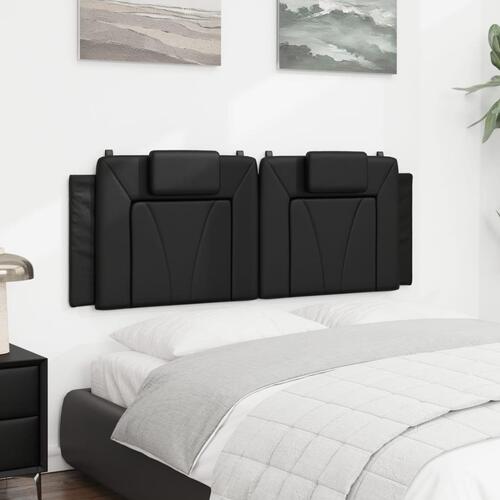 Gavlpude 120 cm kunstlæder sort