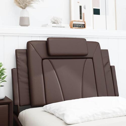 Gavlpude 90 cm kunstlæder brun