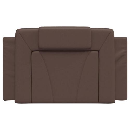 Gavlpude 90 cm kunstlæder brun