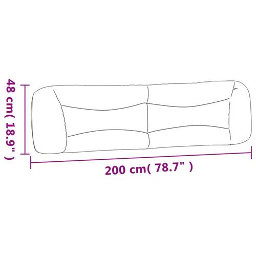 Gavlpude 200 cm stof mørkebrun