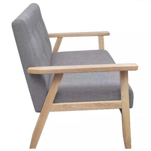 2-personers sofa stof lysegrå