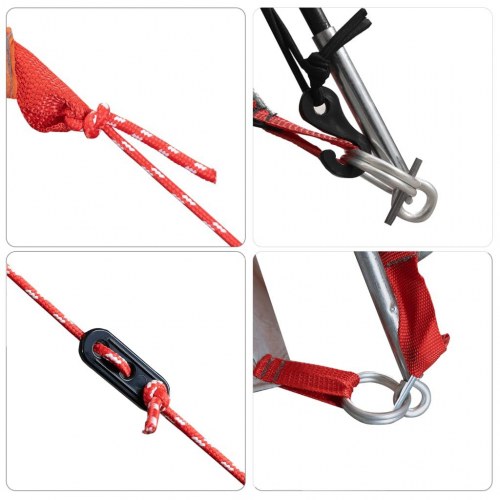 12-personers kuppeltelt vandafvisende grå og orange