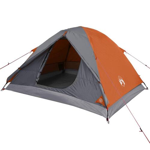 3-personers campingtelt vandafvisende kuppel orange