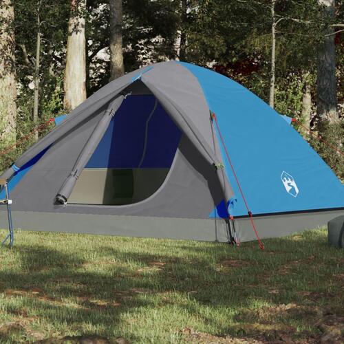 6-personers campingtelt vandafvisende blå
