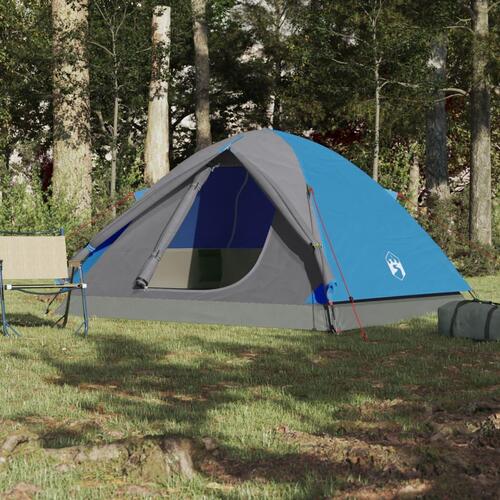 6-personers campingtelt vandafvisende blå