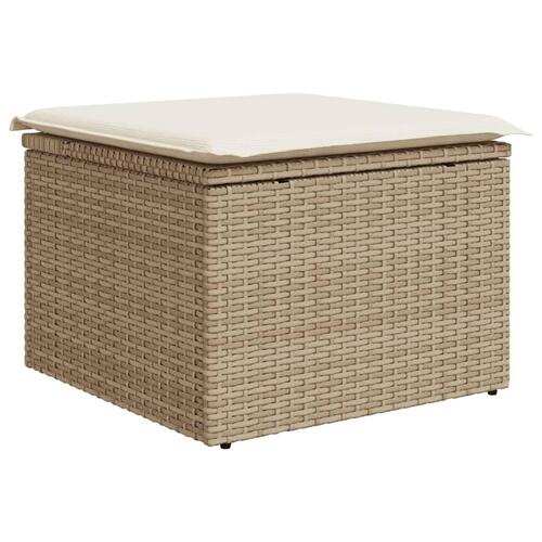 Sofasæt til haven 9 dele med hynder polyrattan beige