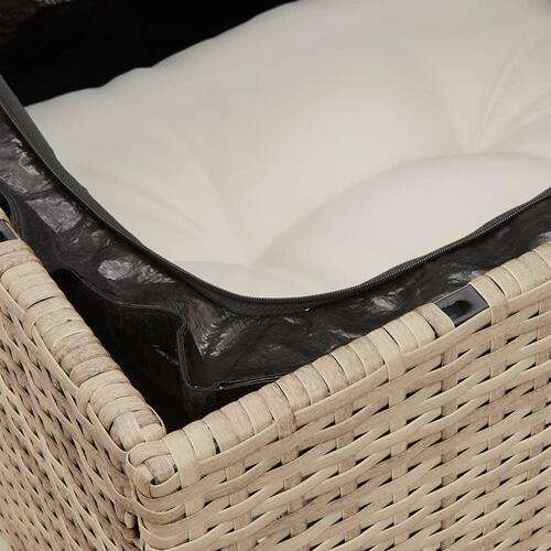 Sofasæt til haven 14 dele med hynder polyrattan beige
