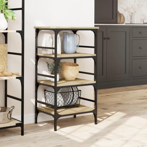 Køkkenvogn 45x35x89,5 cm konstrueret træ sonoma-eg
