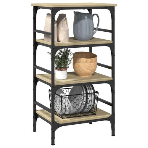Køkkenvogn 45x35x89,5 cm konstrueret træ sonoma-eg