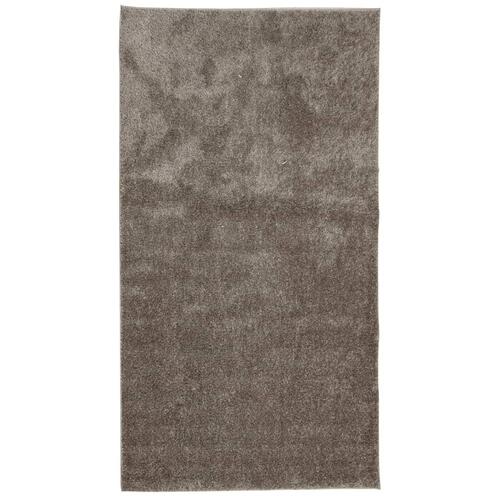 Gulvtæppe ISTAN 80x150 cm lang luv skinnende look grå