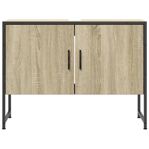 Underskab til håndvask 80x33x60 cm konstrueret træ sonoma-eg