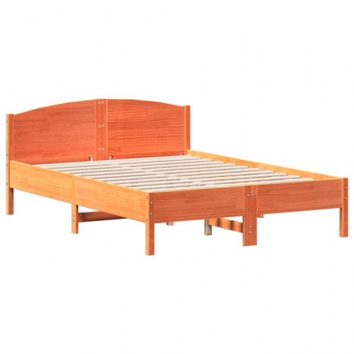 Sengeramme i massivt fyrretræ 120 x 190 cm - gyldenbrun