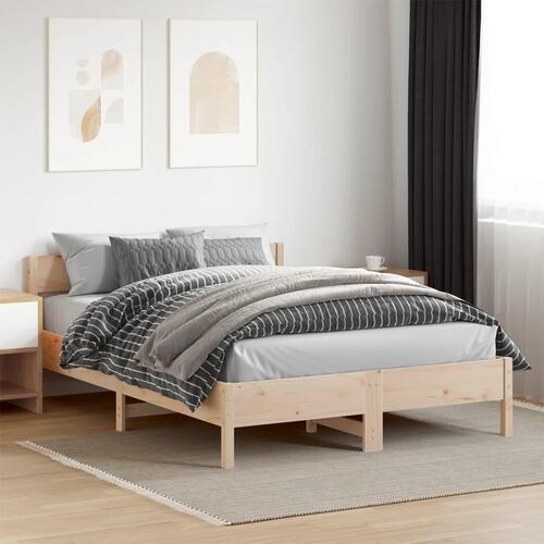 Sengeramme uden madras 120x200 cm massivt fyrretræ
