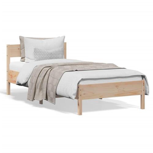 Sengeramme uden madras 75x190 cm massivt fyrretræ