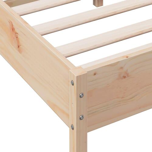 Sengeramme uden madras 75x190 cm massivt fyrretræ